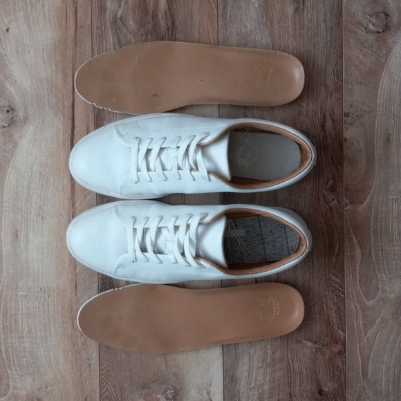 JCrew J Crew Men's Court Sneakers White Leather Size 11 EUC - Picture 5 of 7